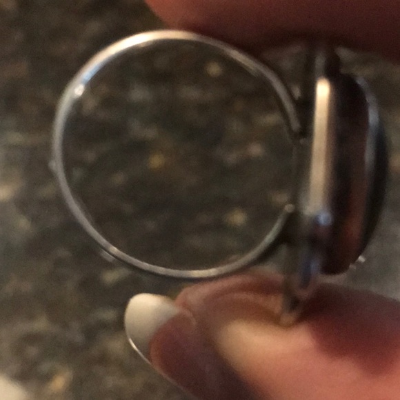 Silver Native American Turquoise Ring Sz 6 925 - Picture 7 of 7